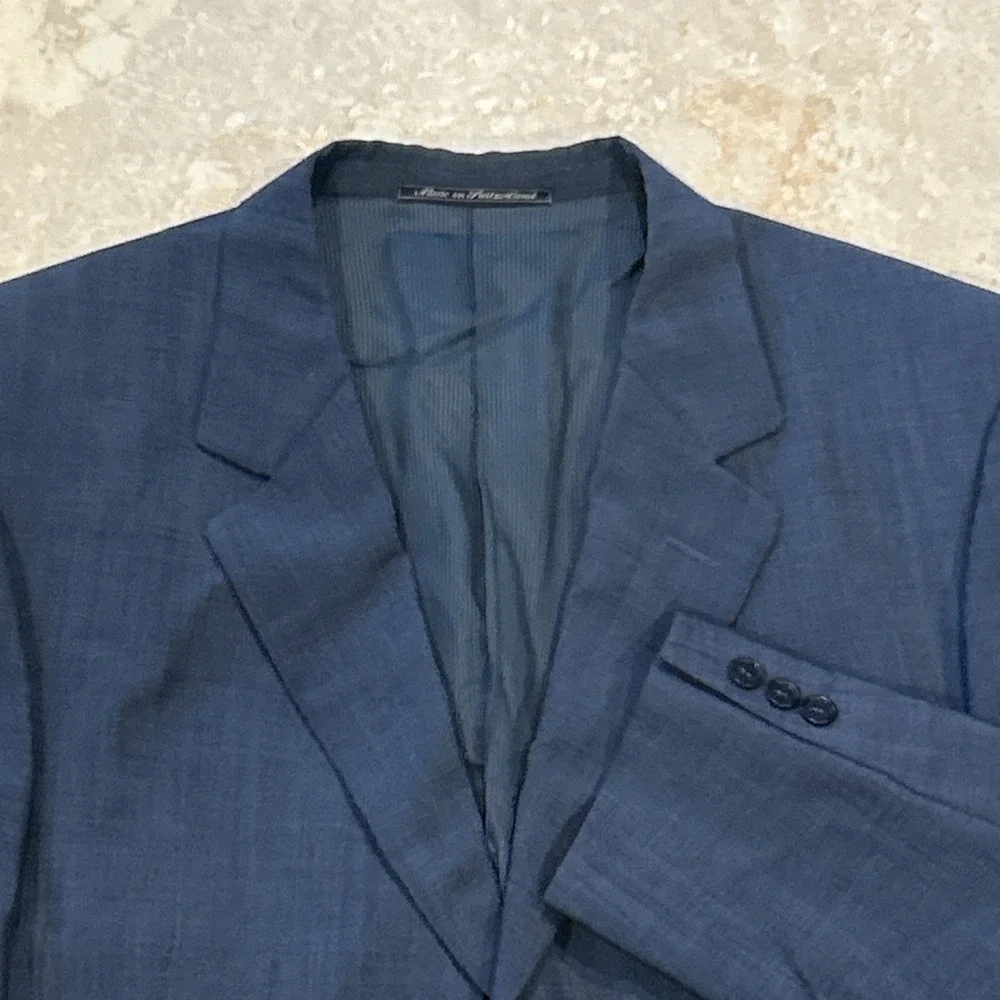 Ermenegildo‎ Zegna Blazer Mens EU 52R US 42R Blue Wool Mohair Soft Sport Coat